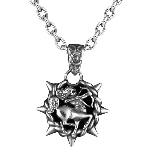 Sagittarius Zodiac Spike Necklace