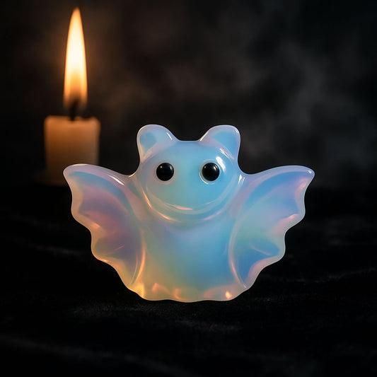 Opalite Carved Crystal Bat Figure
