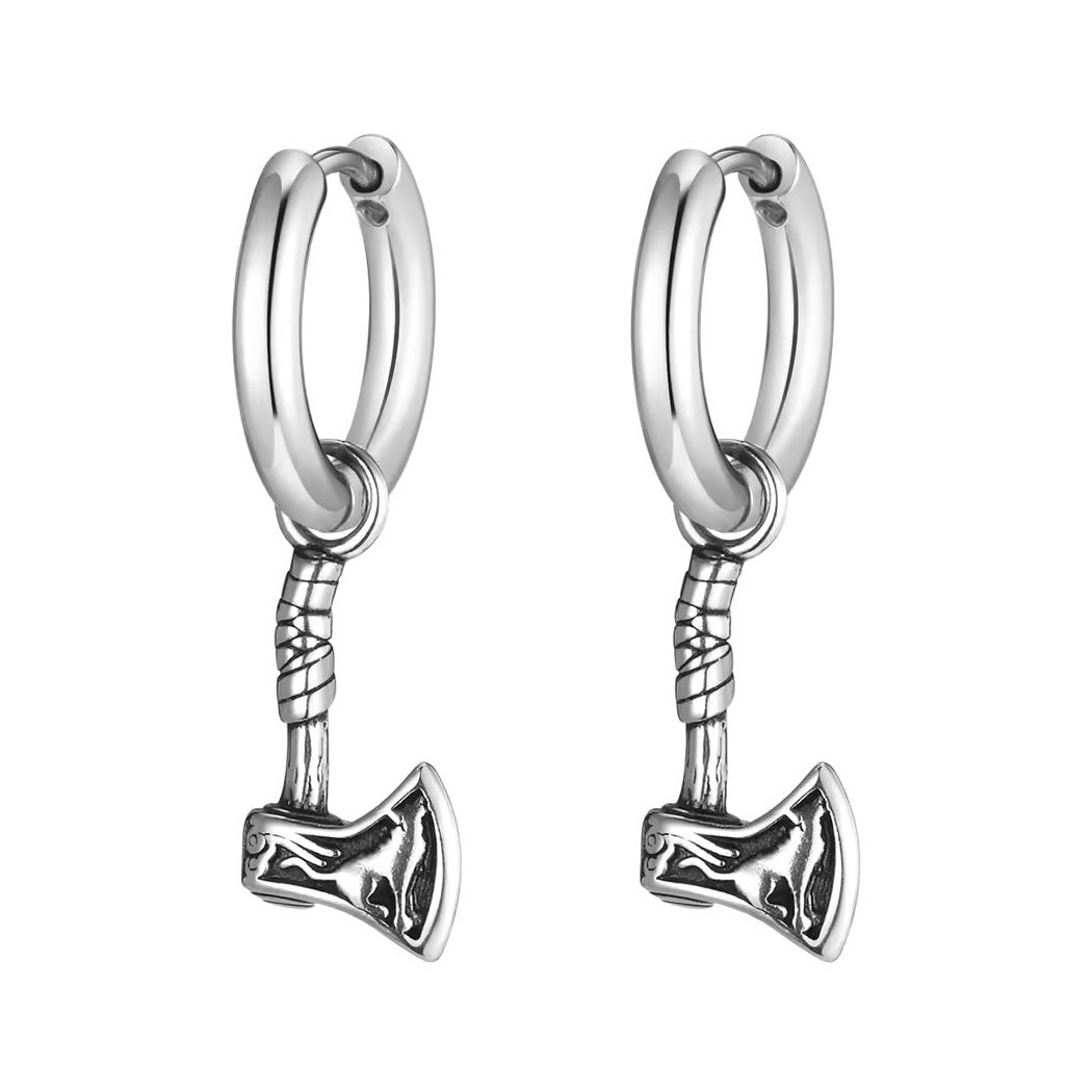 Viking Axe Hoop Earrings