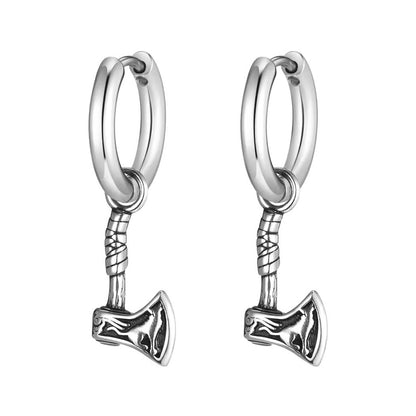 Viking Axe Hoop Earrings