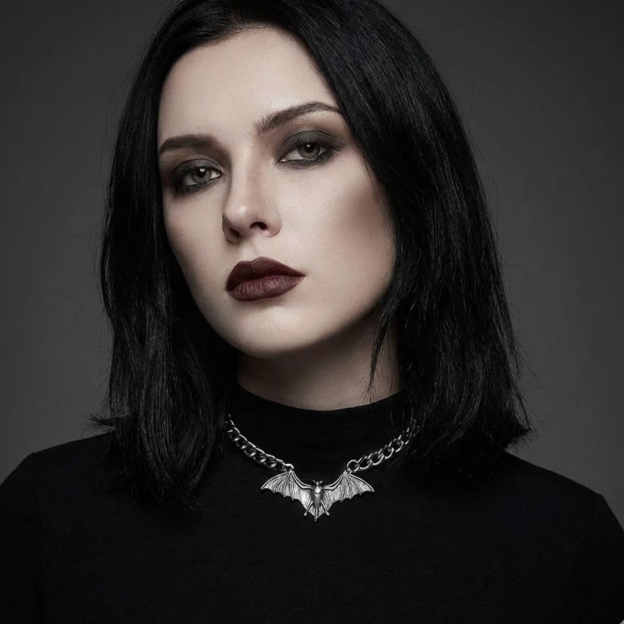 Nocturnal Bat Chain Choker Necklace