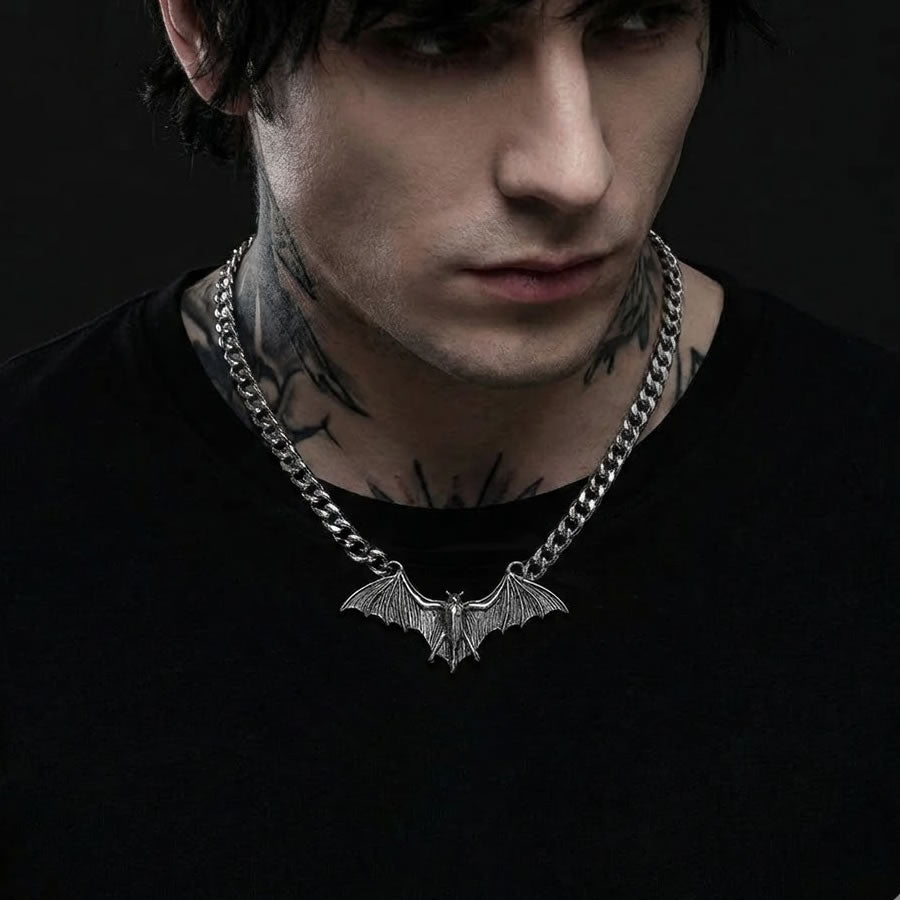 Nocturnal Bat Chain Choker Necklace