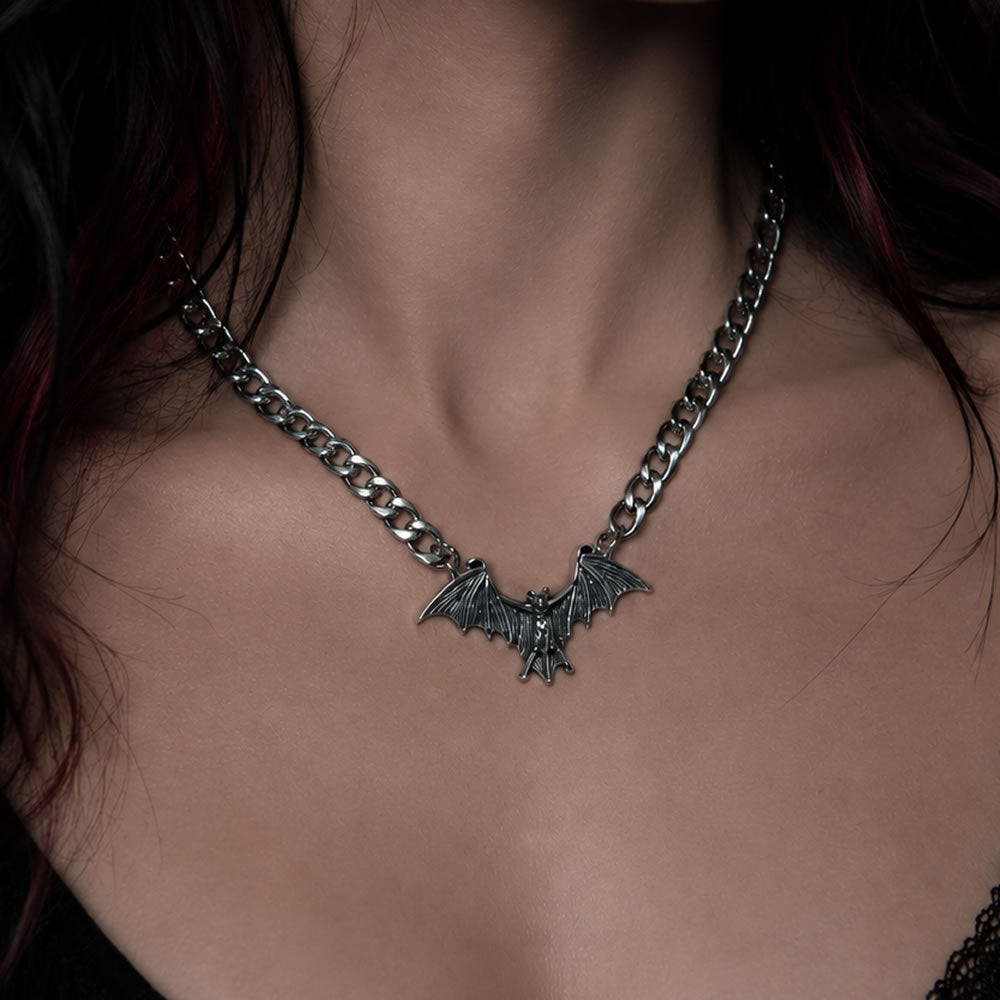 Vampire Bat Chain Choker Necklace