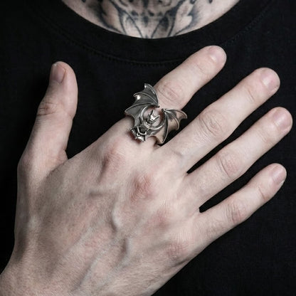 Vampire Bat Band Ring