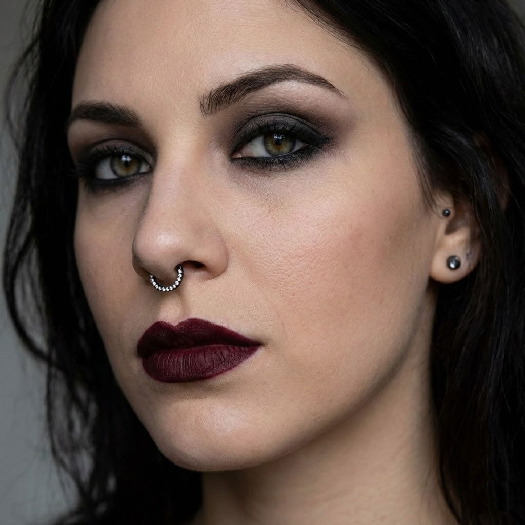 Black Crystal Septum/Cartilage Ring