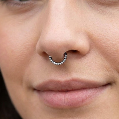 Black Crystal Septum/Cartilage Ring