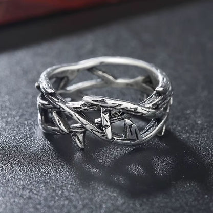 Stainless Steel Band of Thorns Ring