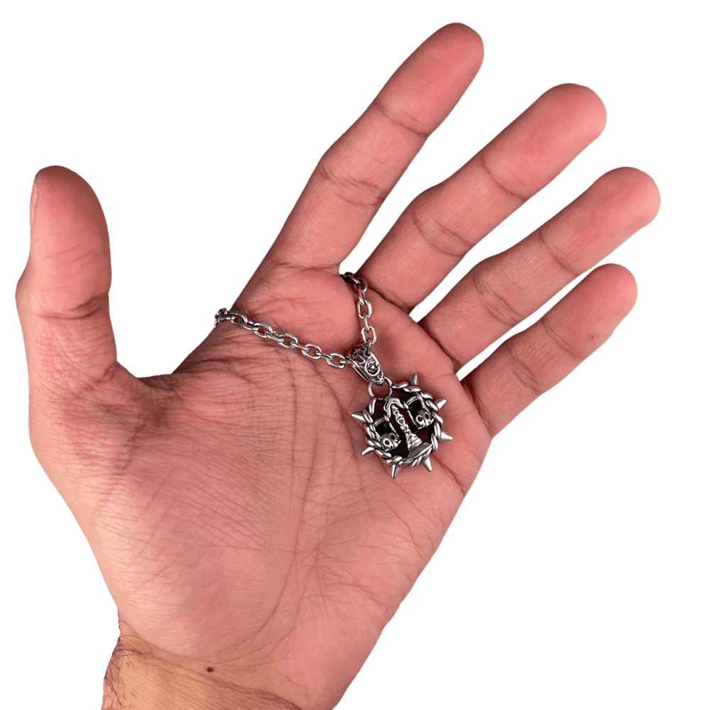 Libra Zodiac Spike Necklace
