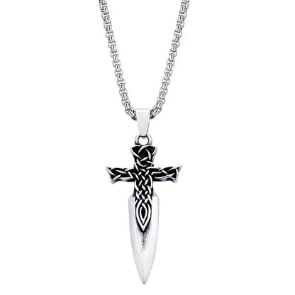 Stainless Steel Celtic Dagger Necklace