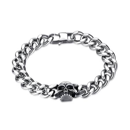 Curb with Skull Bracelet
