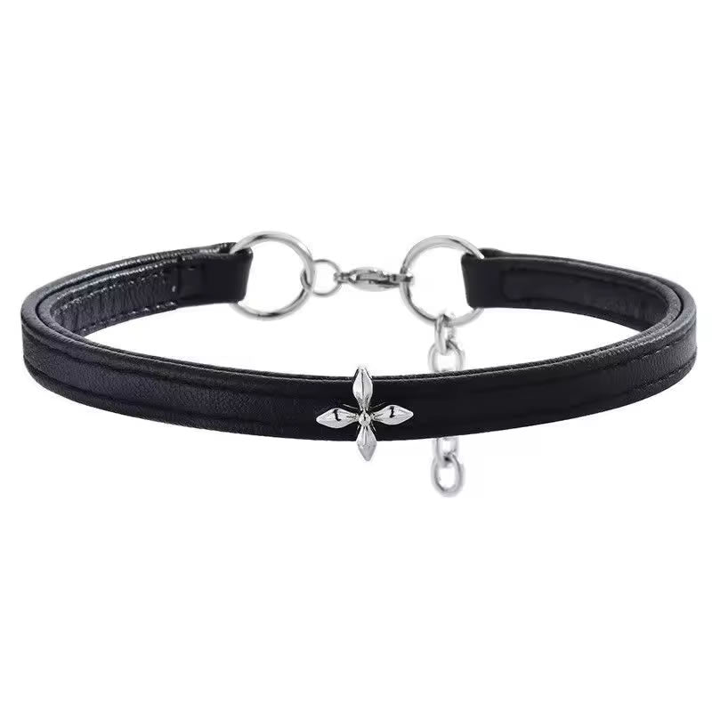 Revenant Single Cross Black Choker