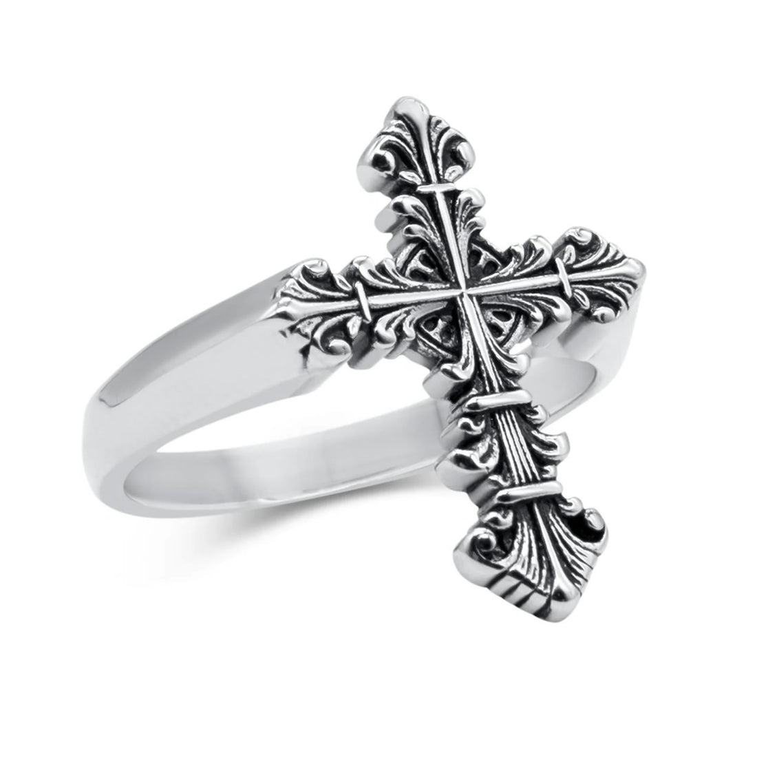 Lateral Cross Rings Lament Gothic Cross Ring – ALT Jewellery