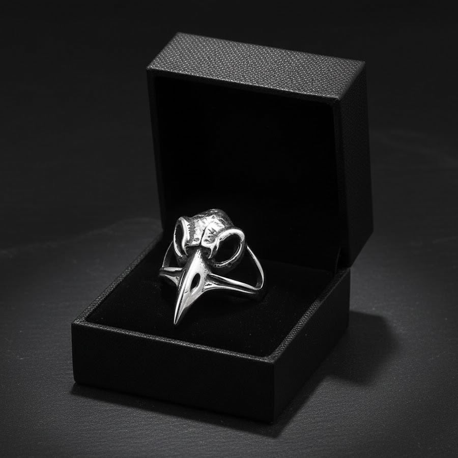 Stainless Steel Crow Skull Ring