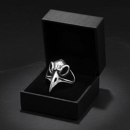 Stainless Steel Crow Skull Ring