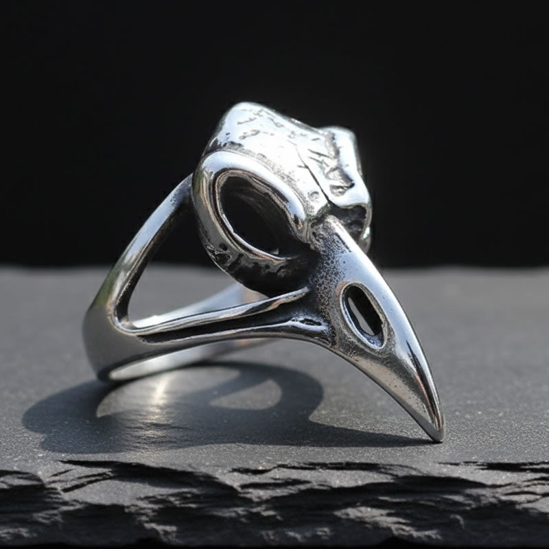 Stainless Steel Crow Skull Ring