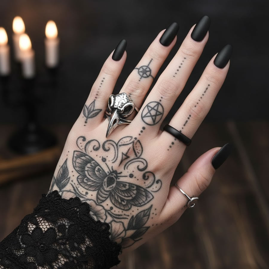 Stainless Steel Crow Skull Ring