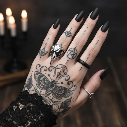 Stainless Steel Crow Skull Ring