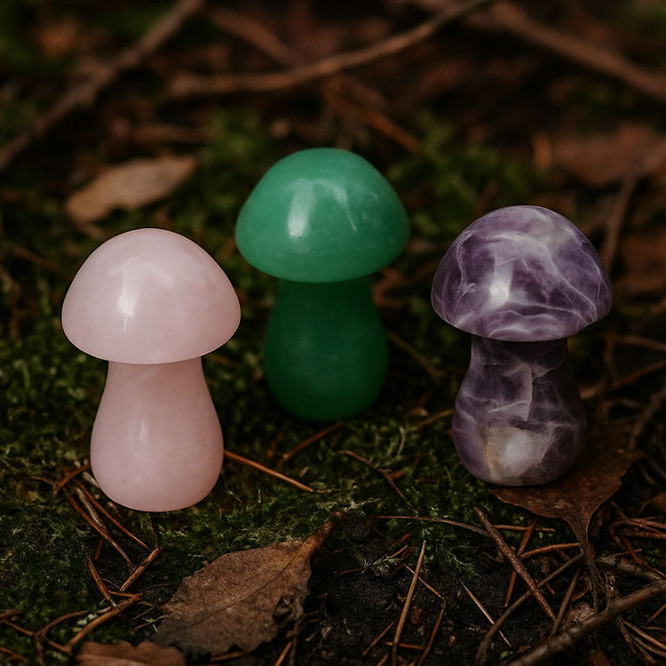 Rose Quartz Pocket Mushroom