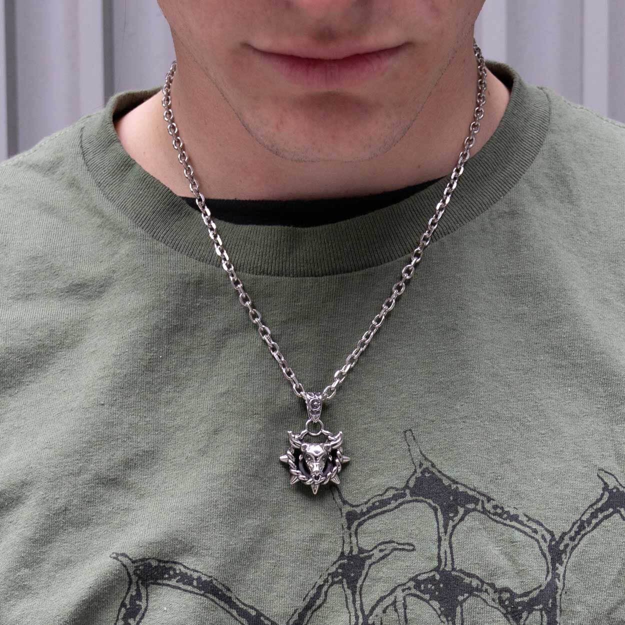 Taurus Zodiac Spike Necklace