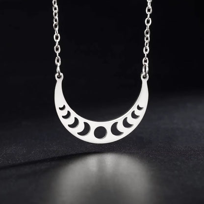 Lunar Moon Phase Crescent Necklace