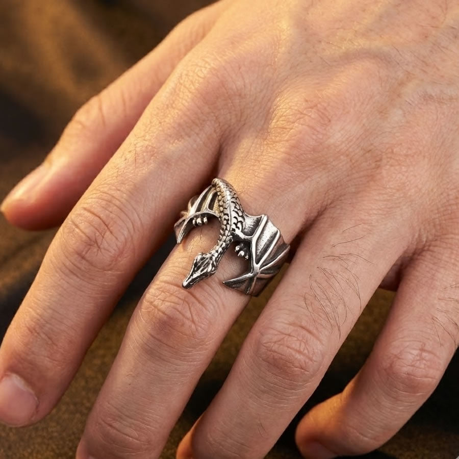 Stainless Steel Dragon Ring