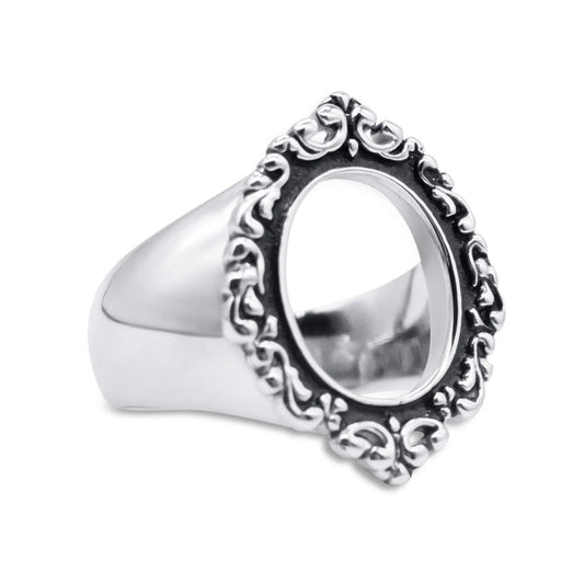 Memoriam Ornate Frame Ring