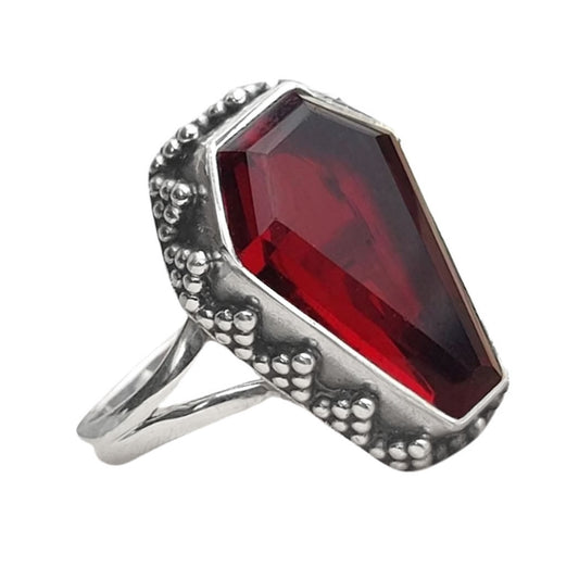 Silver coffin ring