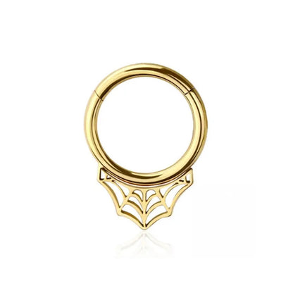 Spider Web Septum Ring (Gold)