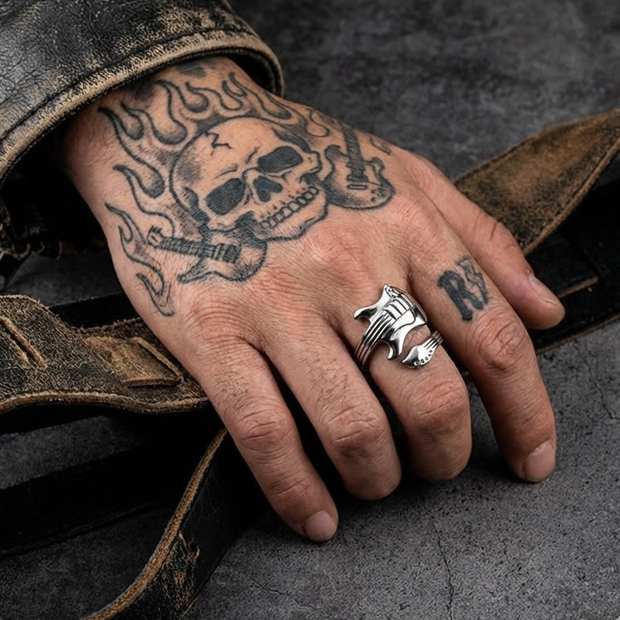 Stainless Steel Wrap Around Guitar Ring