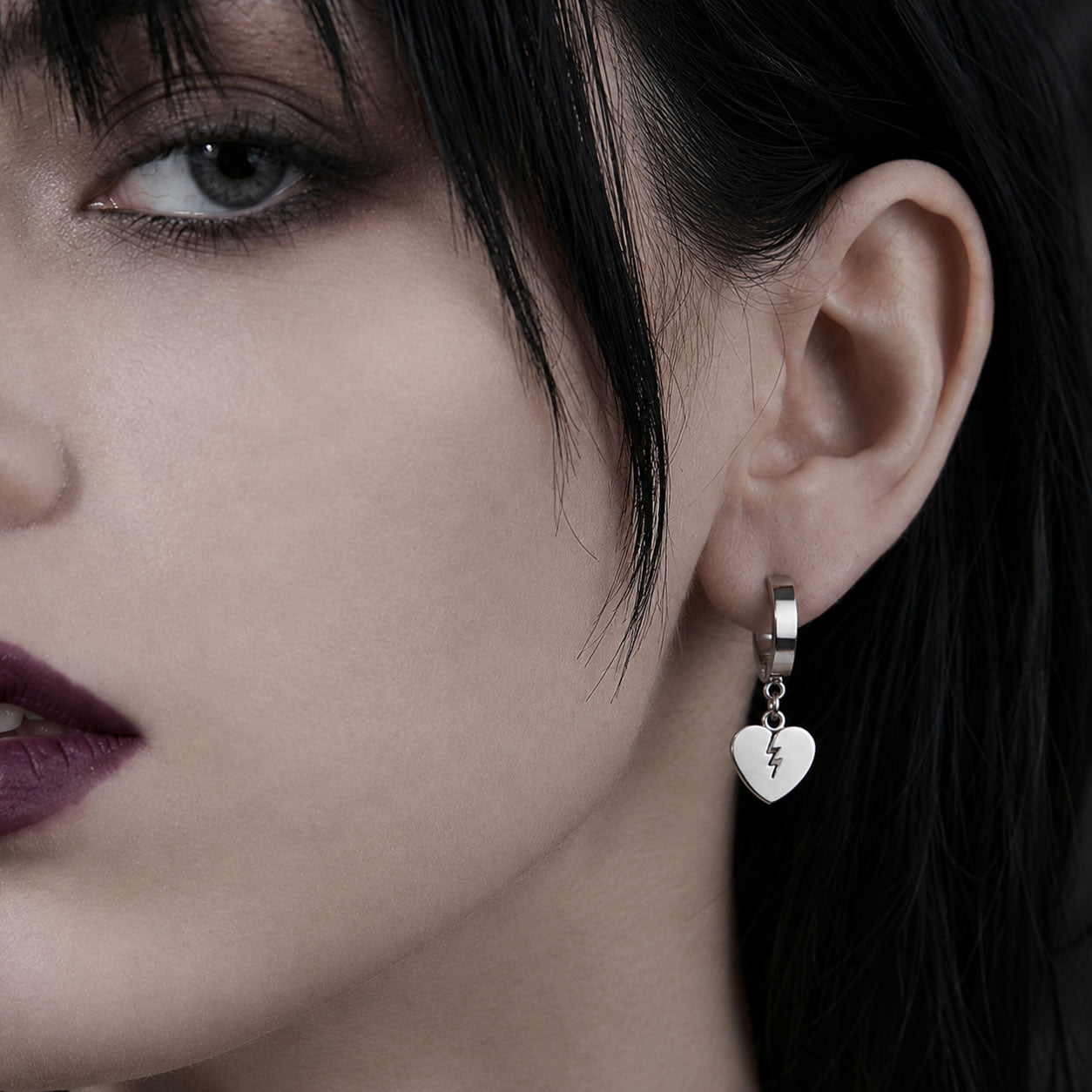 Heartbreaker Huggie Hoop Earrings