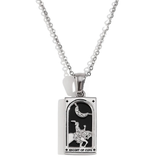 Knight of Cups Tarot Card Necklace