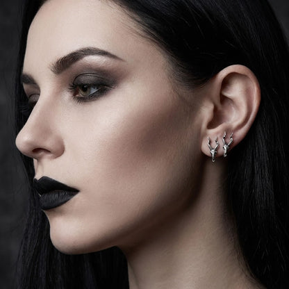 Sterling Silver Kudu Skull Stud Earrings