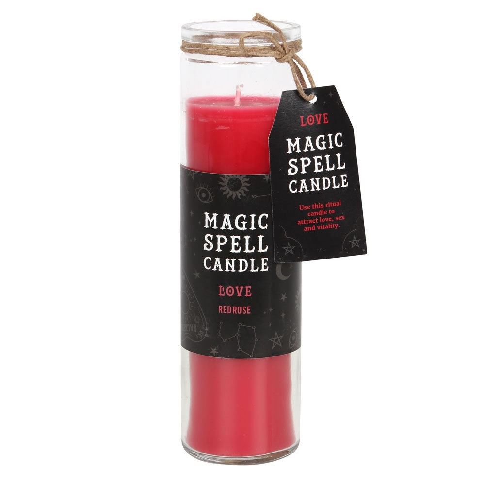 Rose Red 'Love' Spell Tube Candle