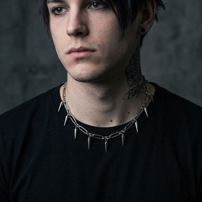 Spike Chain Choker Necklace
