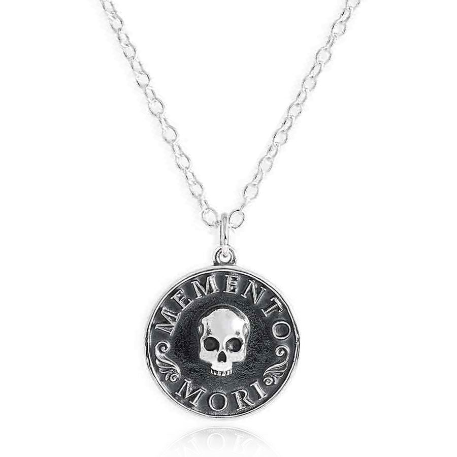 Sterling Silver Memento Mori Necklace