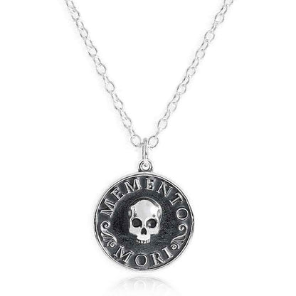 Sterling Silver Memento Mori Necklace