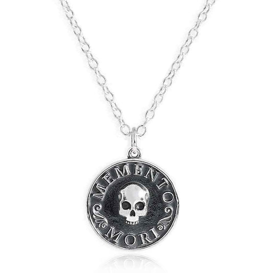 Sterling Silver Memento Mori Necklace