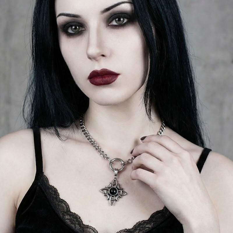 Stainless Steel Sentinel Lunar Knot Necklace