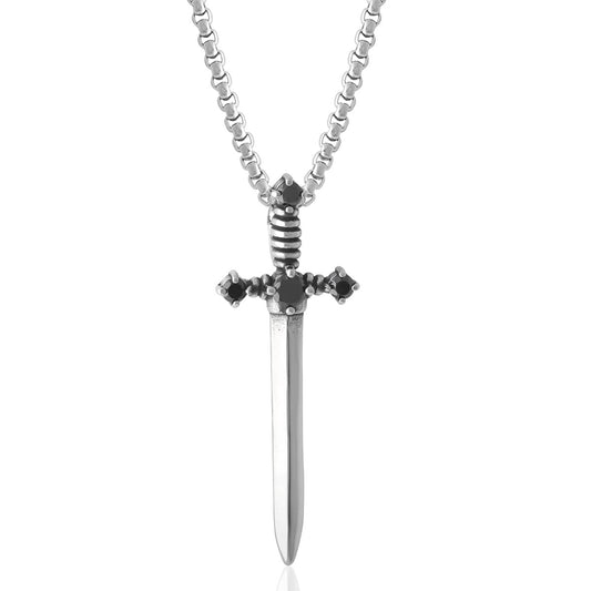 Obsidian Oath Sword Necklace