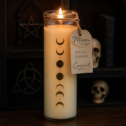 Moon Phase Coconut Tube Candle