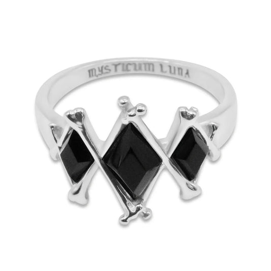 Obsidian Marrow Black Gemstone Ring