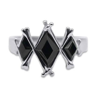 Obsidian Marrow Black Gemstone Ring