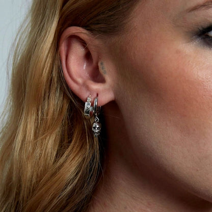Skull Hoop Earrings