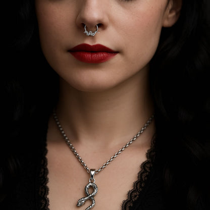 Silver Snake Cartilage/Septum Ring