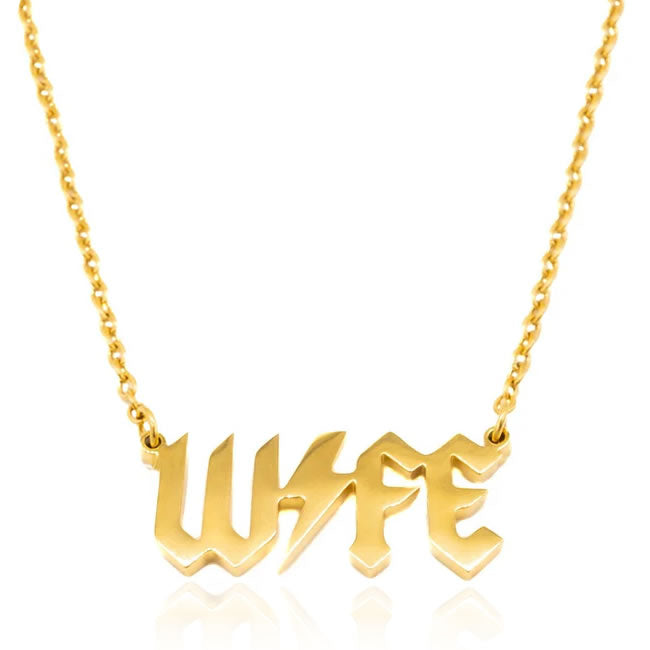 Gold Alternative WIFE Necklace