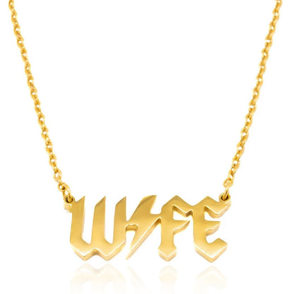 Gold Alternative WIFE Necklace