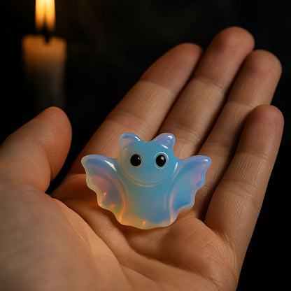 Opalite Carved Crystal Bat Figure