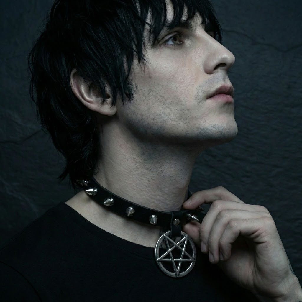 Darcy Pentacle Spike Choker Necklace