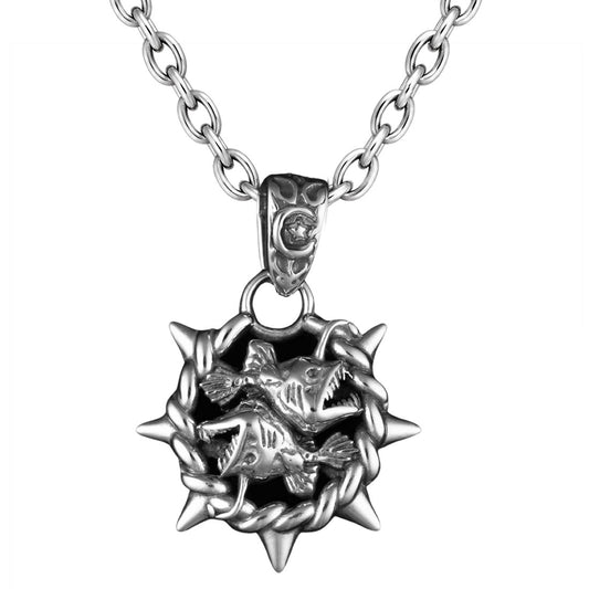 Pisces Zodiac Spike Necklace