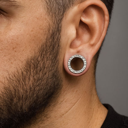 Hammered Screwback Ear Tunnel / Plug / Gauge